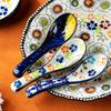 Japanische Keramik-Suppenlöffel Haushaltsgeschirr Blumenmuster Design Keramik Küche Suppen-Reislöffel Esslöffel Zubehör