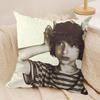 Actor FFinn WWolfhard Cushion Cover Silky Short Plush Invisible Zipper Dustproof Sofa Pillow Case for Home Decor