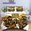 Custom Name Yellow Wu-Tang Crest Bedding,Quilt Set Quilt Cover Pillowcase Home Birthday Gift (1 * duvet cover + 2 * pillowcase, without core)