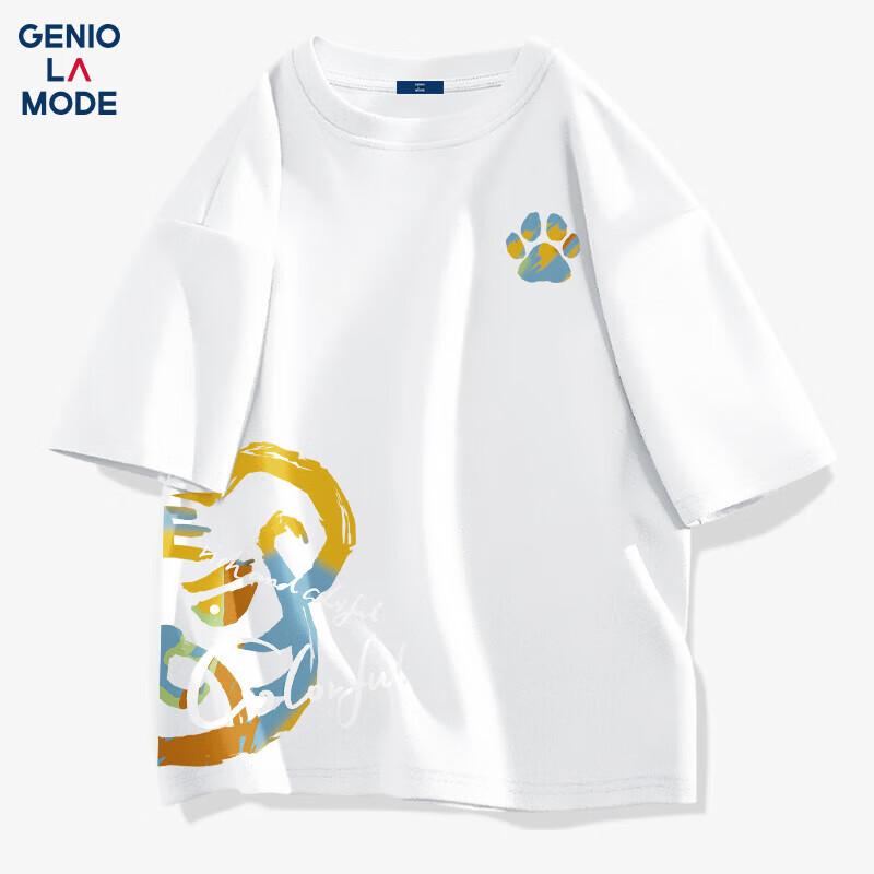 GENIOLAMODE Men s Cotton Tiger Graphic T-Shirt L