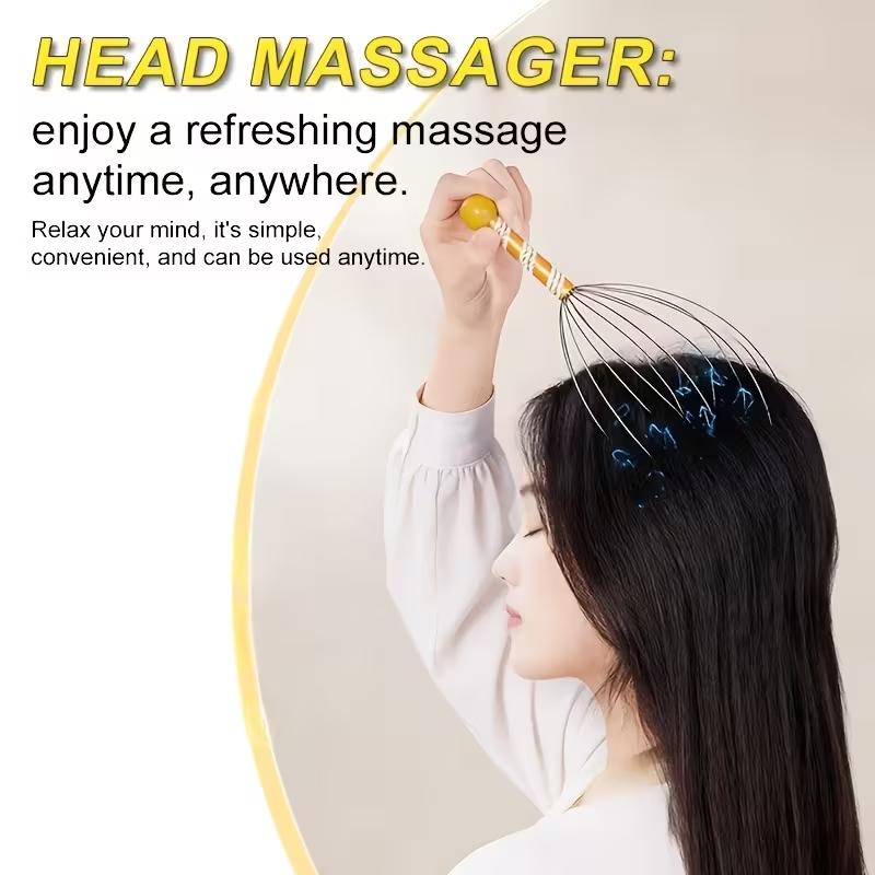 Octopus Scalp Massager Manual Head Massage Tool Scalp Stimulator Relaxation Stress Relief Hair Care Tool