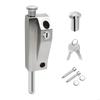 Aluminum Alloy Framed Door Lock Thickened Vertical Barrel Bolt Latches Antitheft Glass Door Lock for Home Commercial