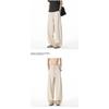 Old Money Style Vintage Linen Look Loose Drawstring Wide Leg Casual Pants