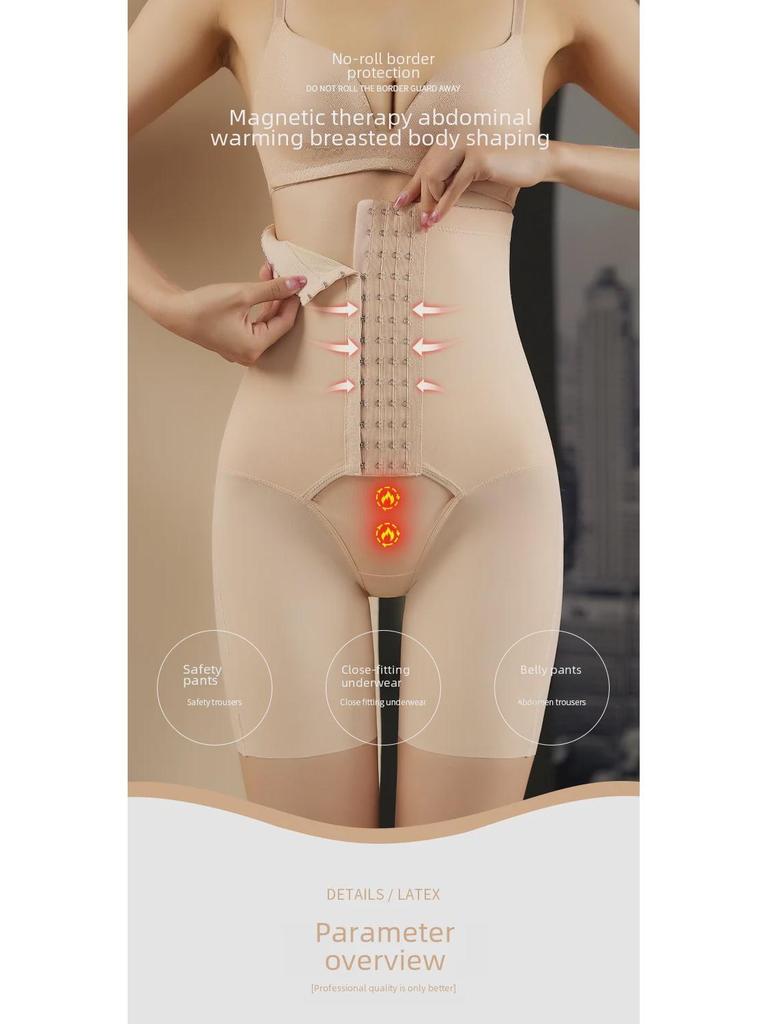 Pantaloni Modellanti Senza Cuciture a Vita Alta con Controllo Pancia e Bottoni Regolabili