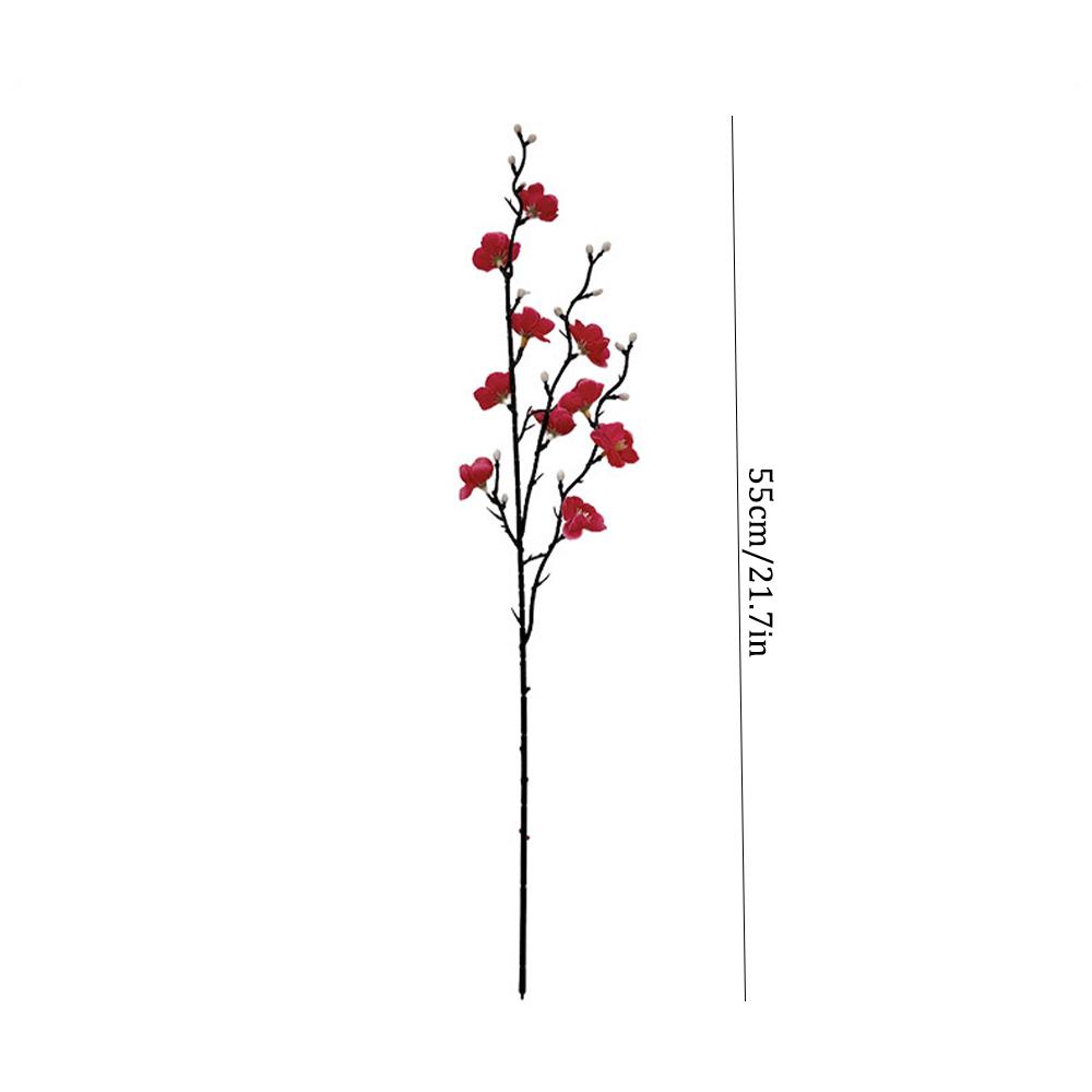 Artificial Flowers Plum Blossom Fake Winter Long Stem Plastic Flowers for Room Hotel Office Wedding Party Home Decoration