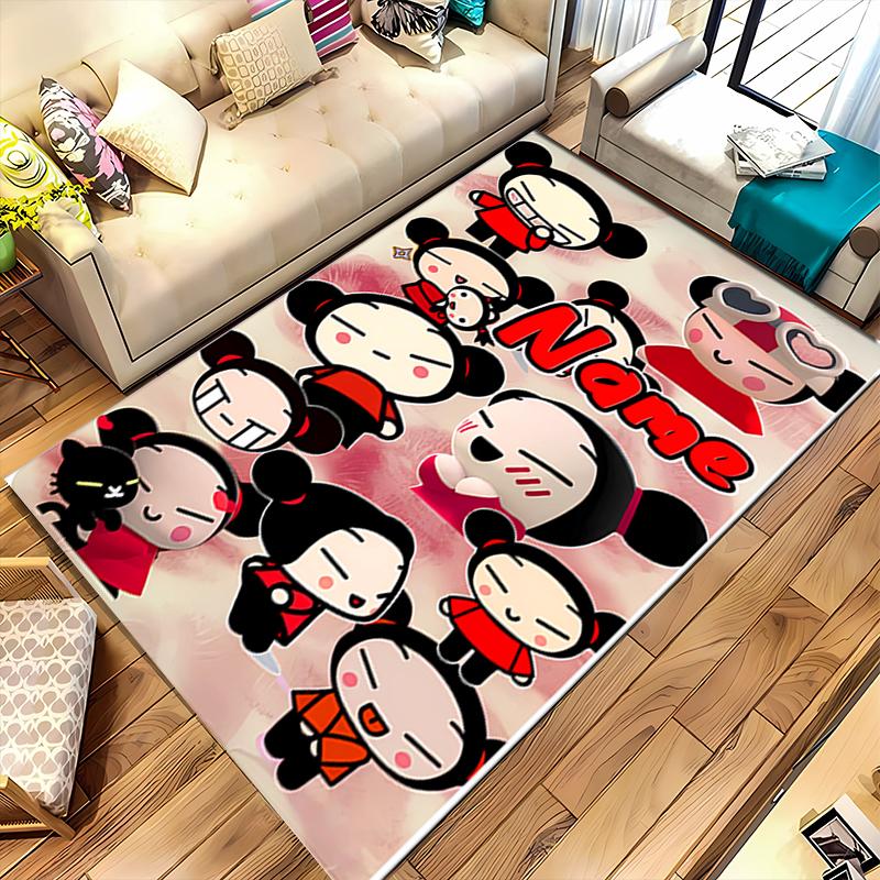 Custom Personalization Pucca Area Rug - Perfect For Kitchen, Bathroom,Laundry Room Decor Large Size Available,Gift All Seasons