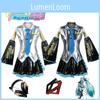 Hatsune Miku Vocaloid Pu Cosplay Top Kleid Krawatten Set für Weihnachtsshow