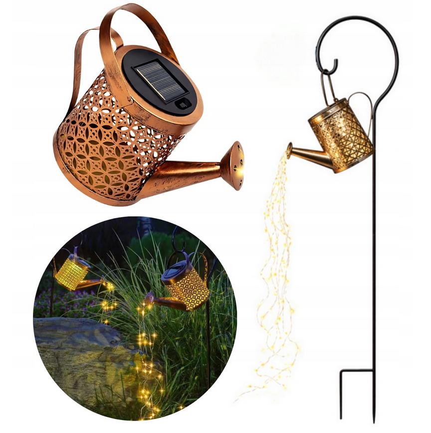 Solar garden watering can LED outdoor for the garden decorative ornamental