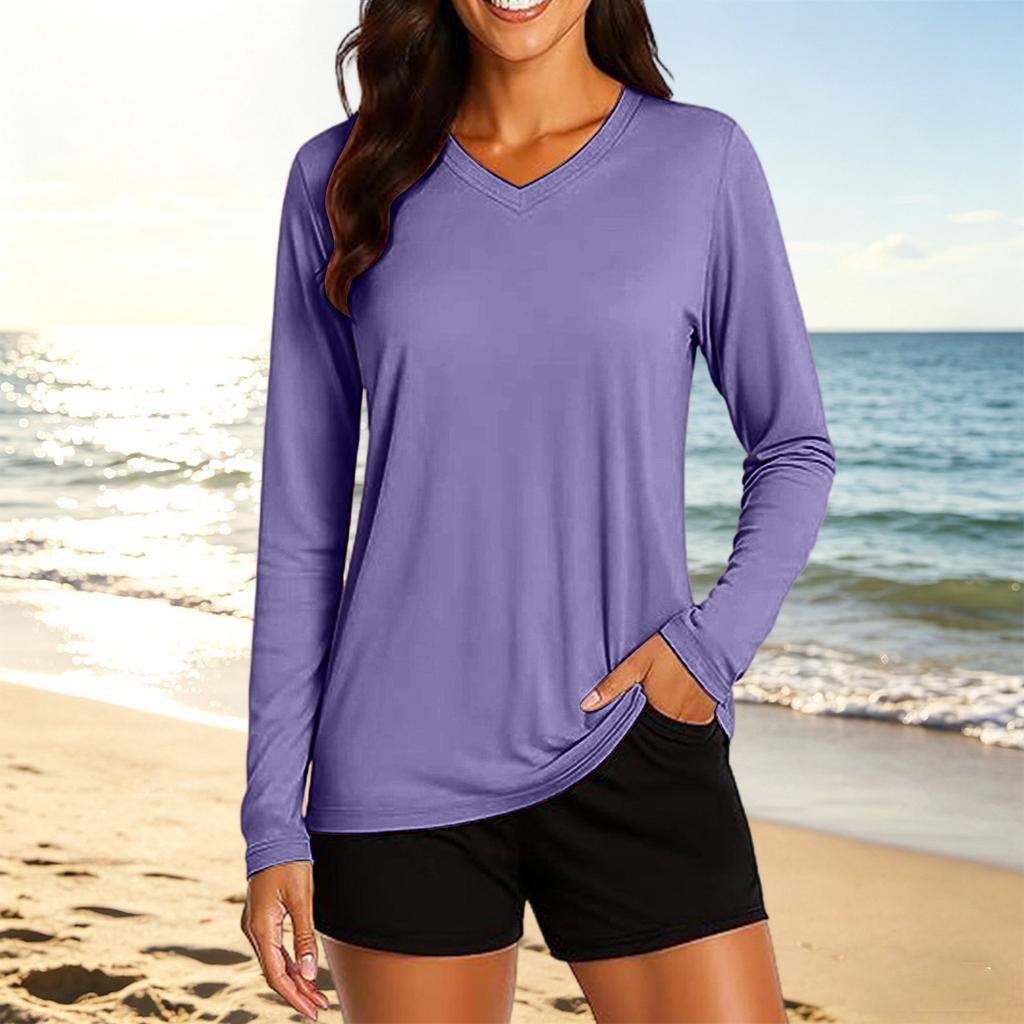 Women's Fashionable Casual Sun-protective -colored Top