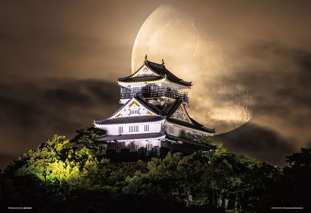 

[Made in Japan] Beverly 300-Piece Jigsaw Puzzle: Gifu Castle in the Moonlight (26x38cm) 300-136