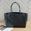 Stile minimalista borsa tote capiente a righe vera pelle di mucca moda tinta unita borsa a spalla da pendolare borsa per computer borsa da donna