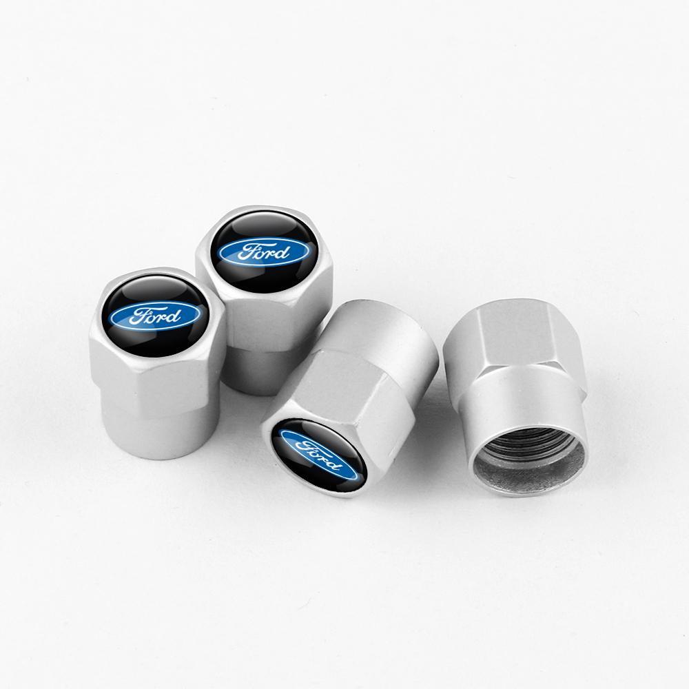 

4set Metal Car Styling Wheel Tire Valve Air Stem Cap Covers For Ford Focus ST Ranger Mondeo Kuga Ecosport Fiesta Shelby Fusion