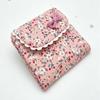 Bolsa Fofa Floral para Armazenamento de Absorventes com Laço de Renda Necessaire para Período para Mulheres Meninas Portátil Suporte para Absorventes Menstruais e Tampões Organização de Privacidade