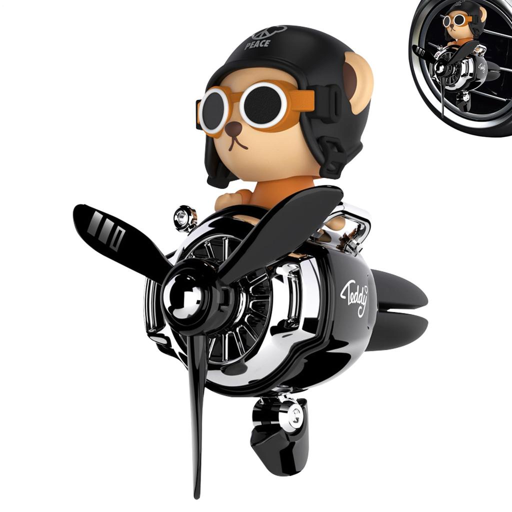 Rotating Car , Teddy Bear Design, Universal Mount, 3.4 X 2.6 Inches (8.6