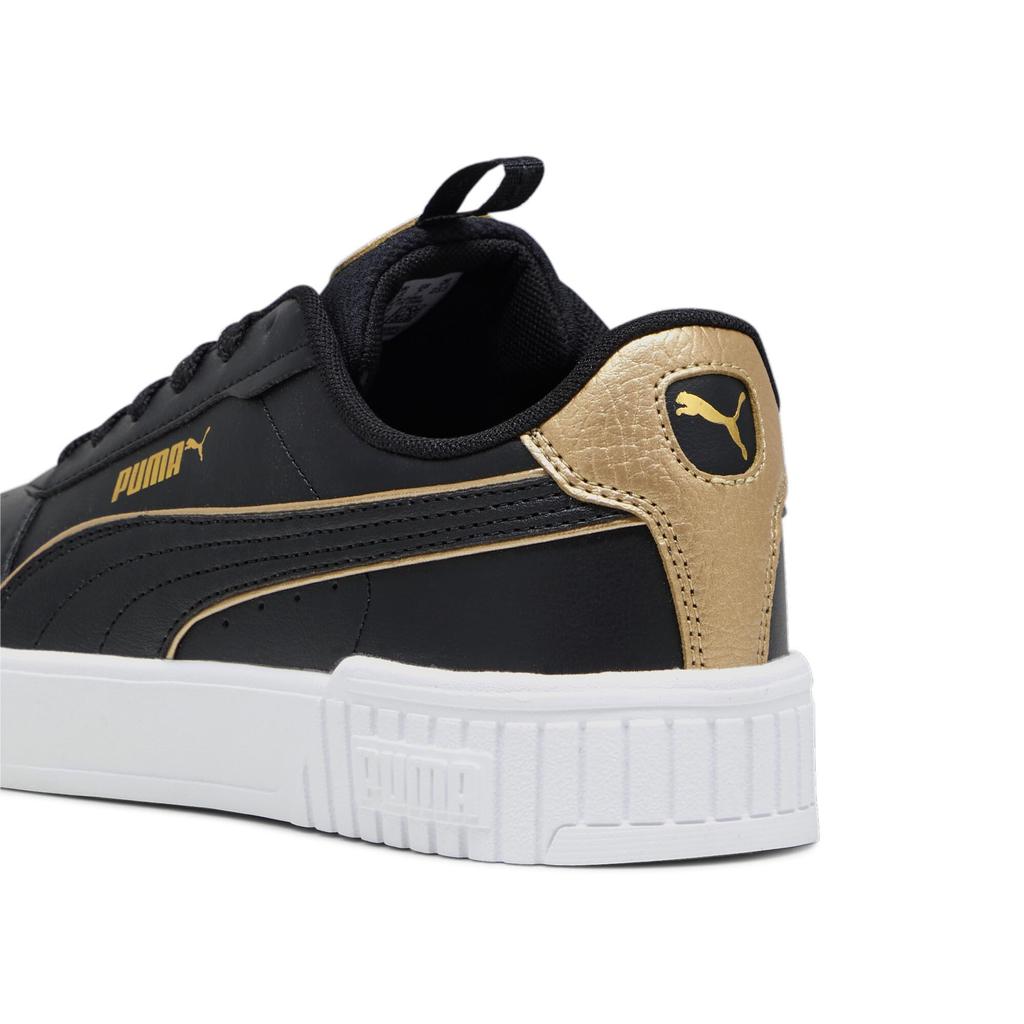 Puma Carina Metallic Sneakers 2023 Puma Size 2.0 Pop-Up (393214) Women's Fall/Winter Colorway Black/Puma Gold/Puma White, 23.5cm