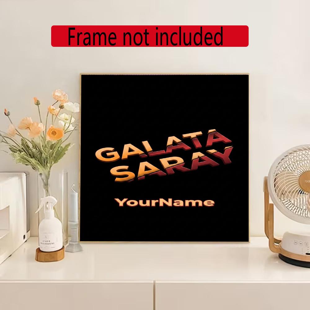 Galatasaray Customize Your Name Diamond Painting Round Diamond Diy Frameless Holiday Artwork Suitable For Home Office Wall Decoration