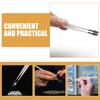 5Pcs Flat Nose Stainless Steel Tweezers for Stamp Collecting False Eyelash Application Jewelry Making Crafting Tweezers Set