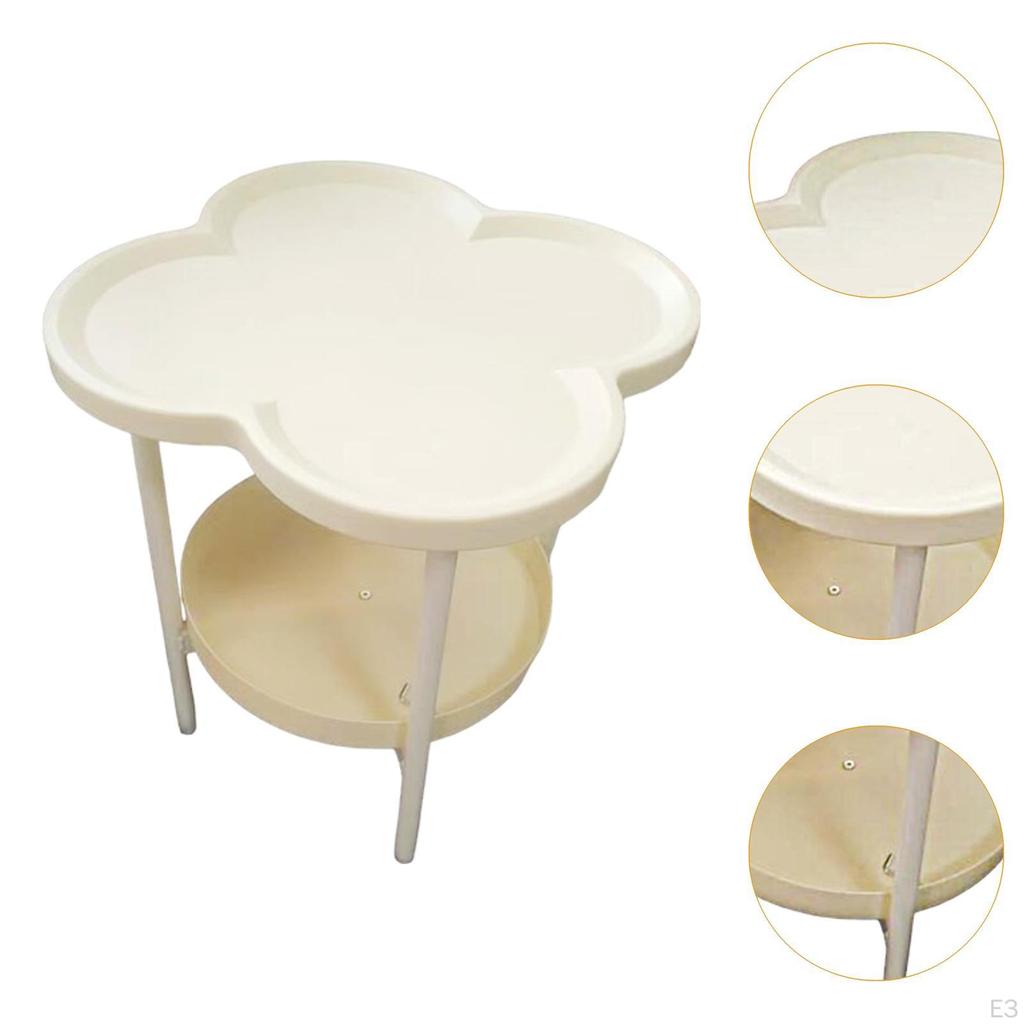 2 Tier Side Table Coffee Storage Rack Organizer Simple End Small Tea for Couch