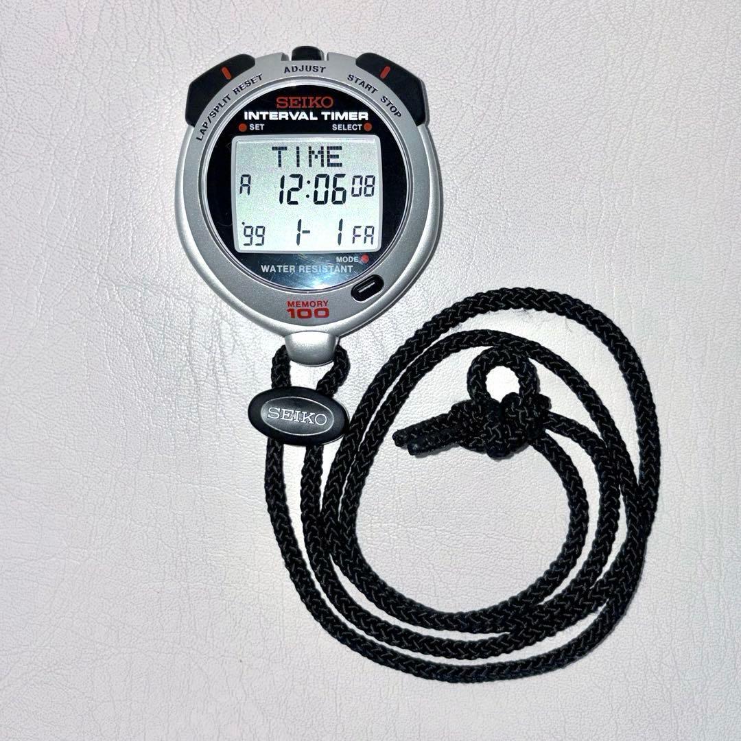 Used SEIKO Seiko stopwatch S052-4000 New battery replaced