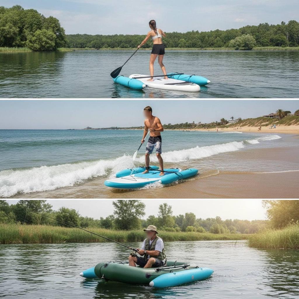 Paddle Board Stabilizer SideMounted with Straps Stable Inflatable Outriggers for