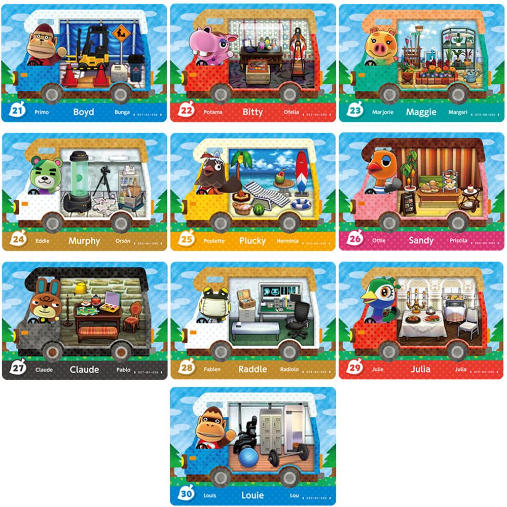 50PCS Animal Crossing Mini RV Game Cards Waterproof Wear-resistant For NS Switch