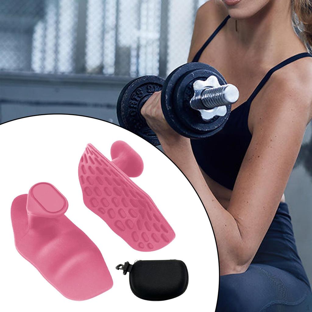 Fingerless Gym Grips for Weight Lifting, Portable Pull Up Gloves Fitness
