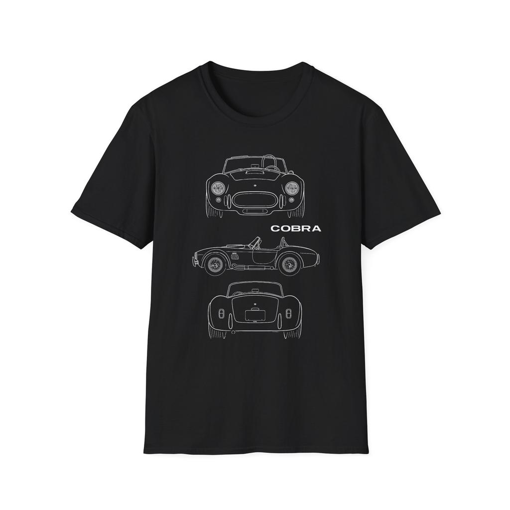 1966 Shelby Cobra Shirt – Muscle Car Outline Tee Vintage Roadster Graphic