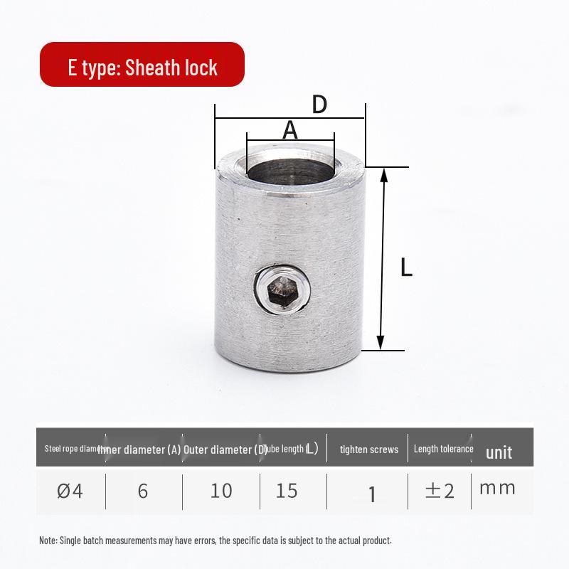 Tirante per Recinzione in Corda Metallica di Acciaio Inossidabile con Fibbia di Bloccaggio e Ghiera