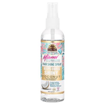 Miami South Beach Locken, Glanzverstärker, Haarglanzspray, Kokosnuss, 118ml(4 Unzen)
