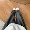 Gray Glutinous Rice Pants Women's Autumn New Small Loose Lazy Drape Soft Waxy Casual Loose Straight Wide-leg Pants