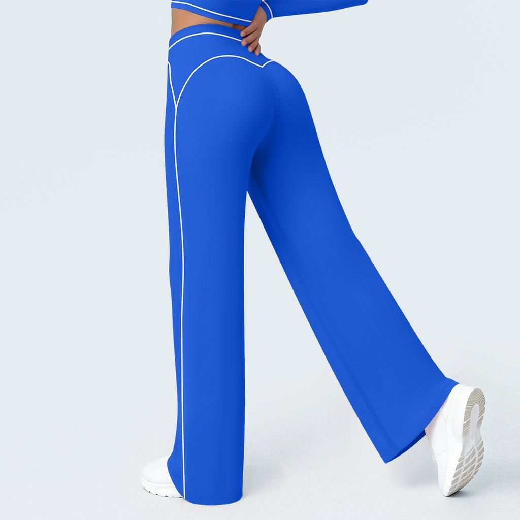 New contrasting color tight high elastic breathable yoga suit six-piece sports running fitness yoga suit women