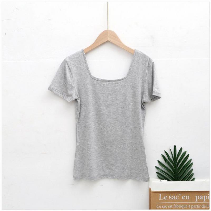 Korean Style Women’s Large U-Neck Backless Top – Short-Sleeved, Sexy, All-Match Nightclub Wear.