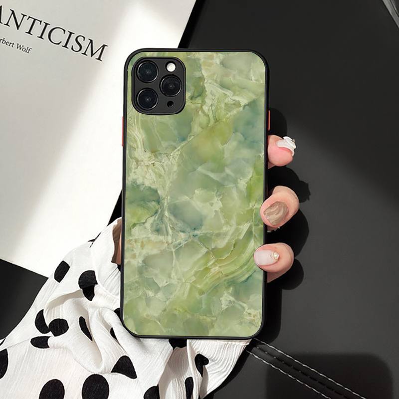 Husa de telefon estetica verde pentru iphone 13 11 8 7 6 6S Plus 7 8 plus X XS MAX 5S XR 12 Pro max se 2020