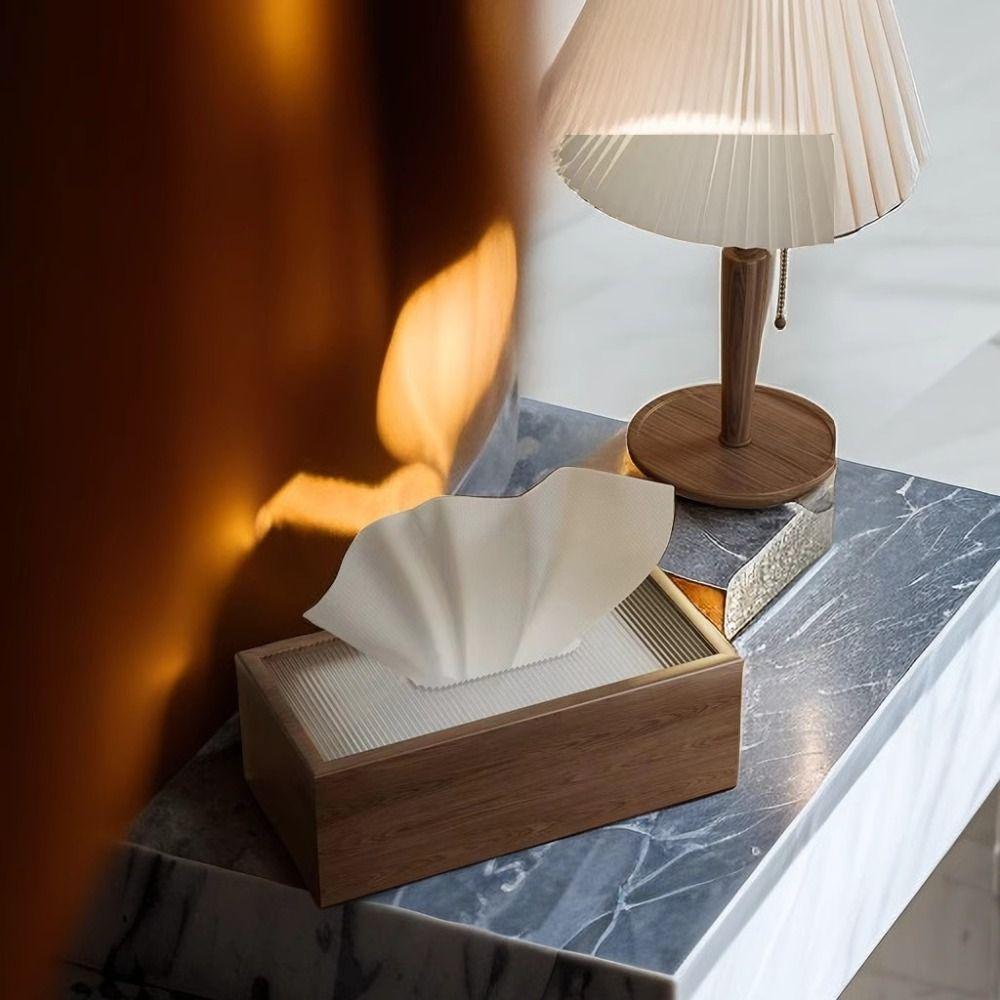 Creative PU Leather Tissue Box Square Shape Soft Rectangular Napkin Dispenser Rack Tissue Case for Living Room