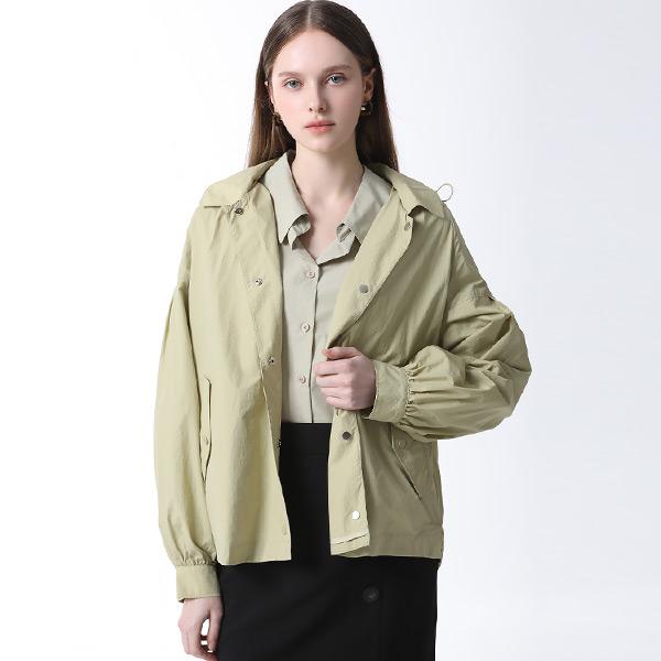  Odnímatelný lehký svetr s kapucí a řasením She S MiSS