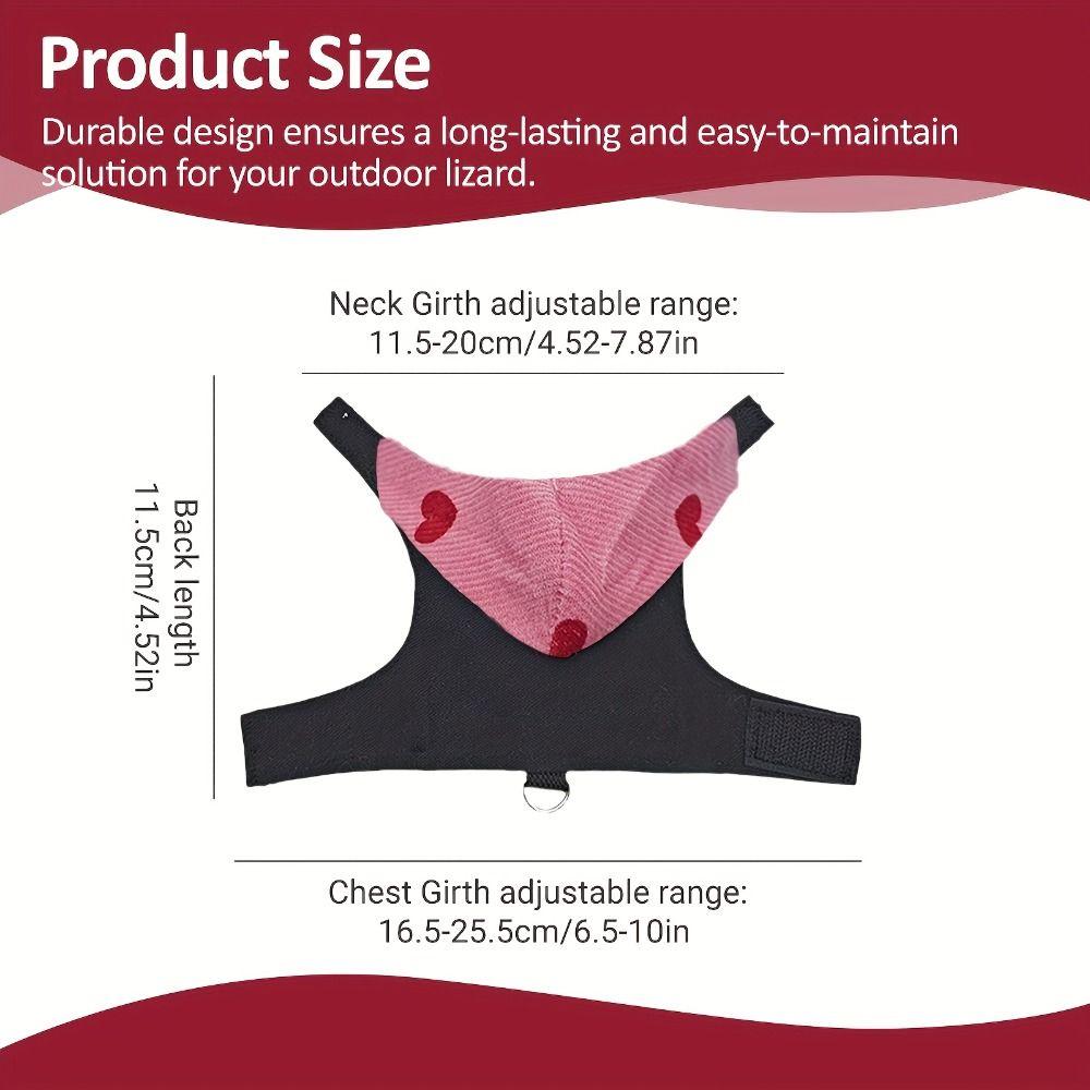 Canvas Bearded Dragon Lizard Hoodie Lizard Harness Vest  Suitable for  Squirrel