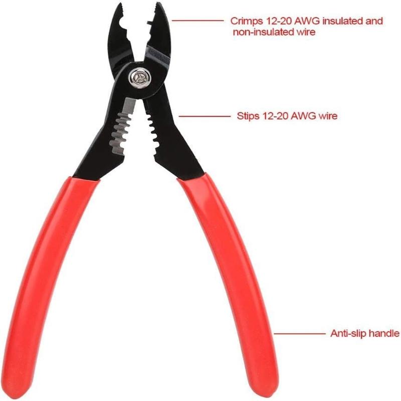 Professional 7Inch Electrical Wire Stripper With Stripping Crimping Cutting Splicing Function Heavy Duty Ergonomic Grip