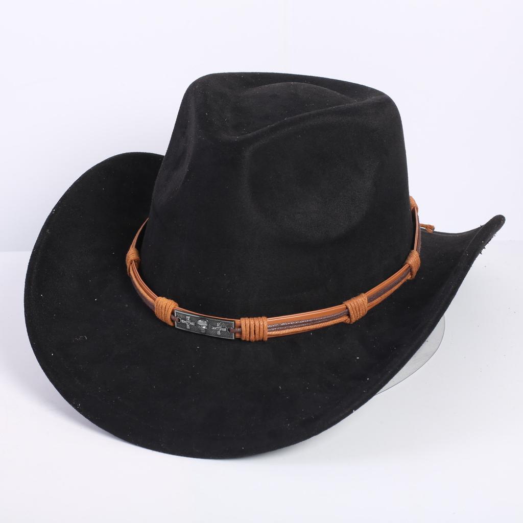 Popolare cappello western da cowboy in camoscio classico europeo e americano moda uomo e donna cappello da cowboy a forma di cuore di pesca stile LO