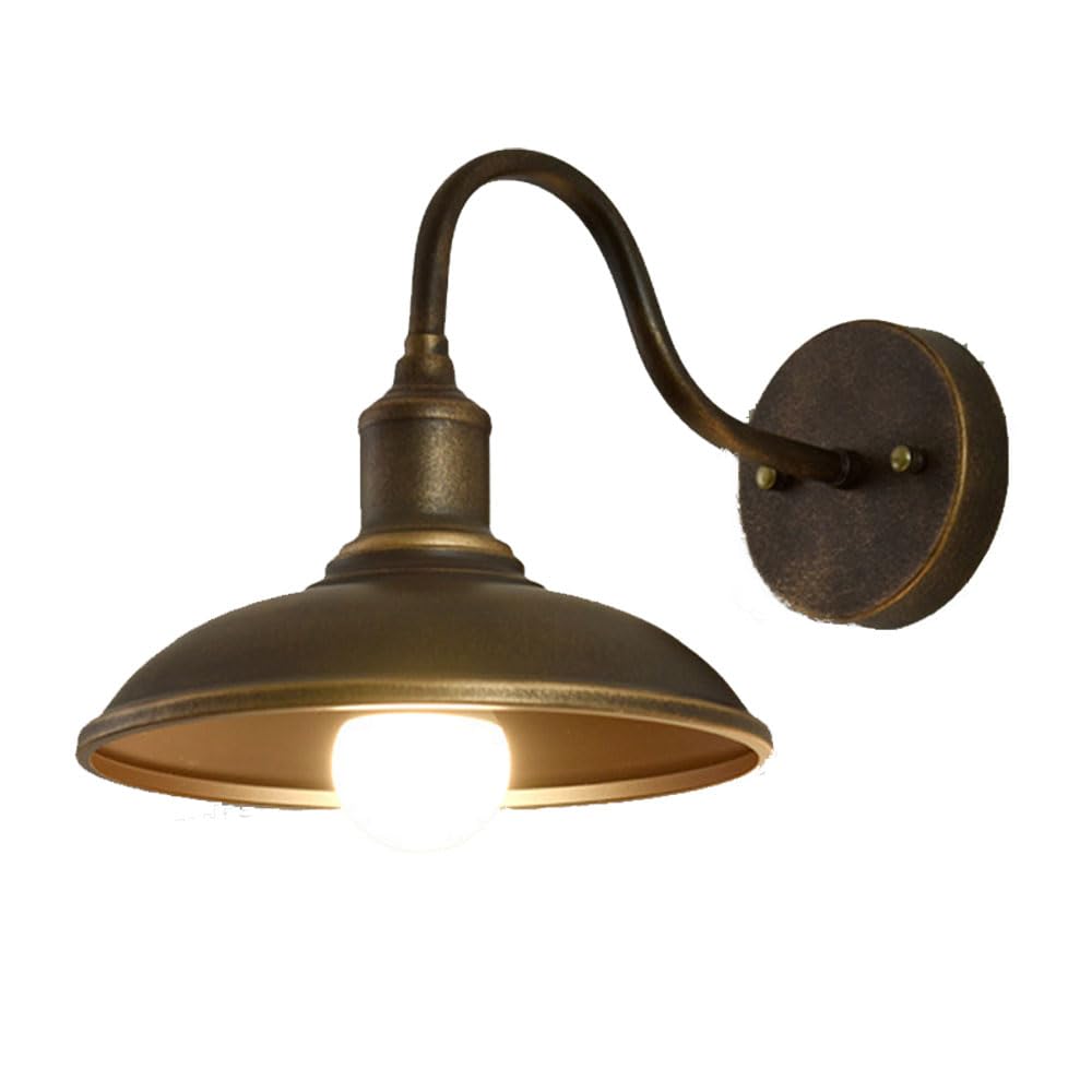 

Vintage Outdoor IP54 Waterproof Wall Sconce, 9.4 Inch Iron Gooseneck Barn Light, Antique Farmhouse Wall Mount Exterior Wall Lamp, Outdoor Wall