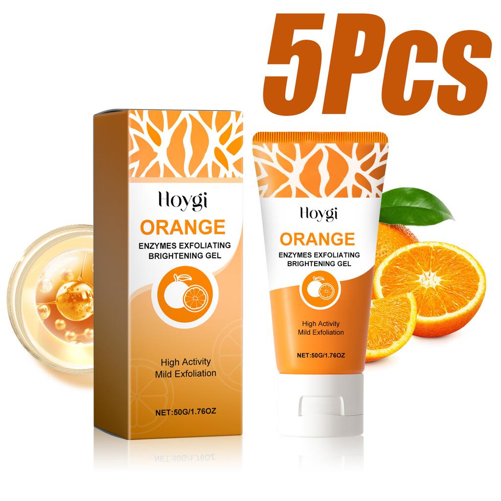 Orange Exfoliating Gel with Salicylic Acid Deep Cleansing Blackhead Remover Pore Minimizing Oil Control Brightening Peeling Gel