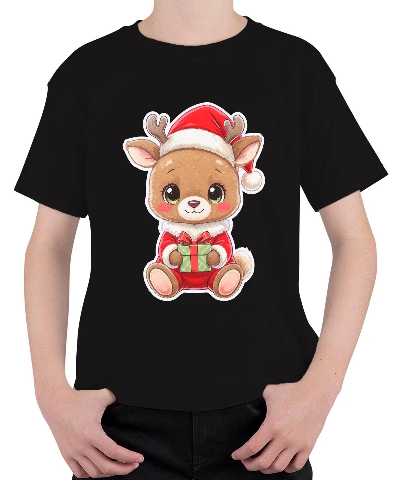Süßes Rentier Weihnachten Geschenk Kinder Kawaii Niedlich Cartoon Unisex Kinder L