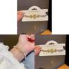 Light Luxury Gold Plated Zircon Copper Coin Pearl Bracelet For Women Gift