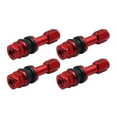 Tire Valve Stem Aluminum Alloy Tire Adapter Outer Mount Red 4pcs