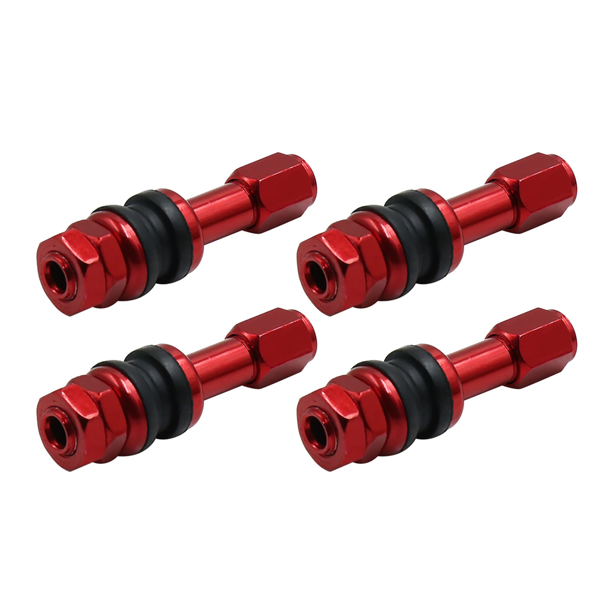 

uxcell Tire Valve Stem Aluminum Alloy Tire Adapter Outer Mount Red 4pcs