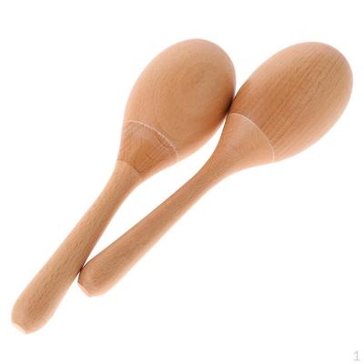 2 Pcs Wood Hammer Maraca Shaker Toy Musical Instrument Kids Percussion
