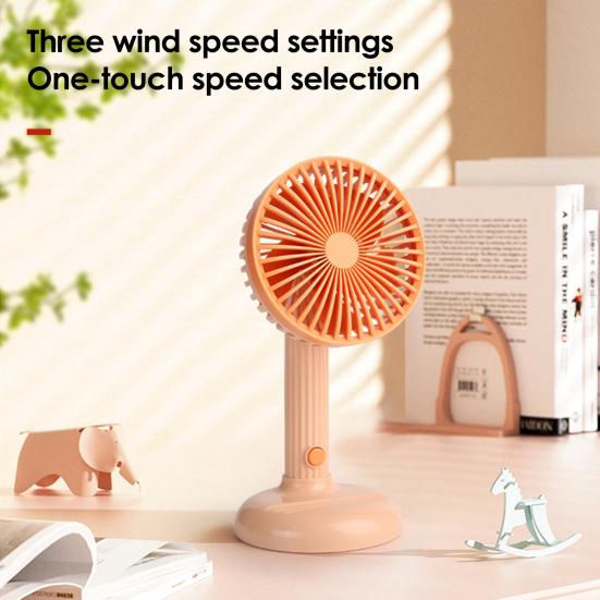 Personal Handheld Fan with Detachable Base 3 Speeds USB Rechargeable Small Desktop Fan Adjustable 90 Degree Tilt Mini Fan for Travel Indoor Outdoor