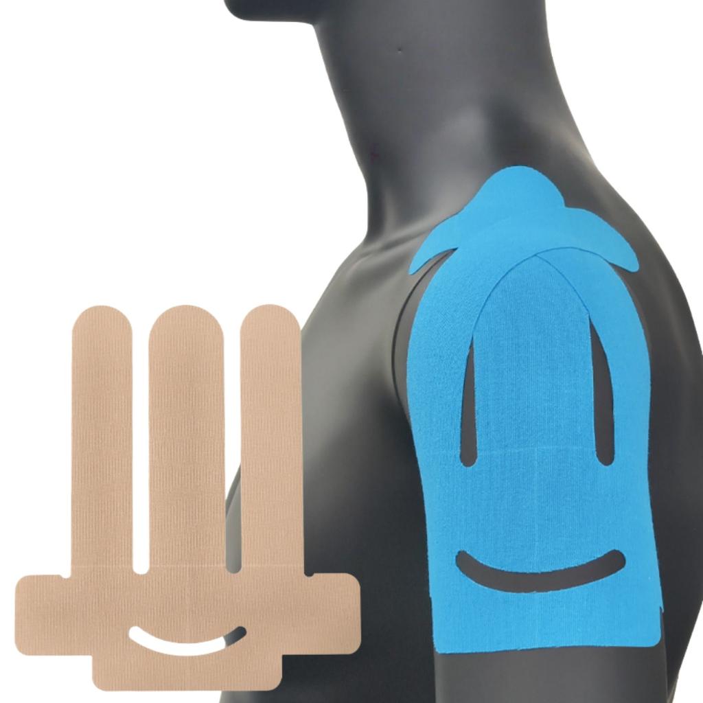 5Pcs Elastic Pre Cut Shoulder Support Muscle Tape Sports Kinesiology Tape Athletic Muscle Sports Tape For Shoulder Pain Relief