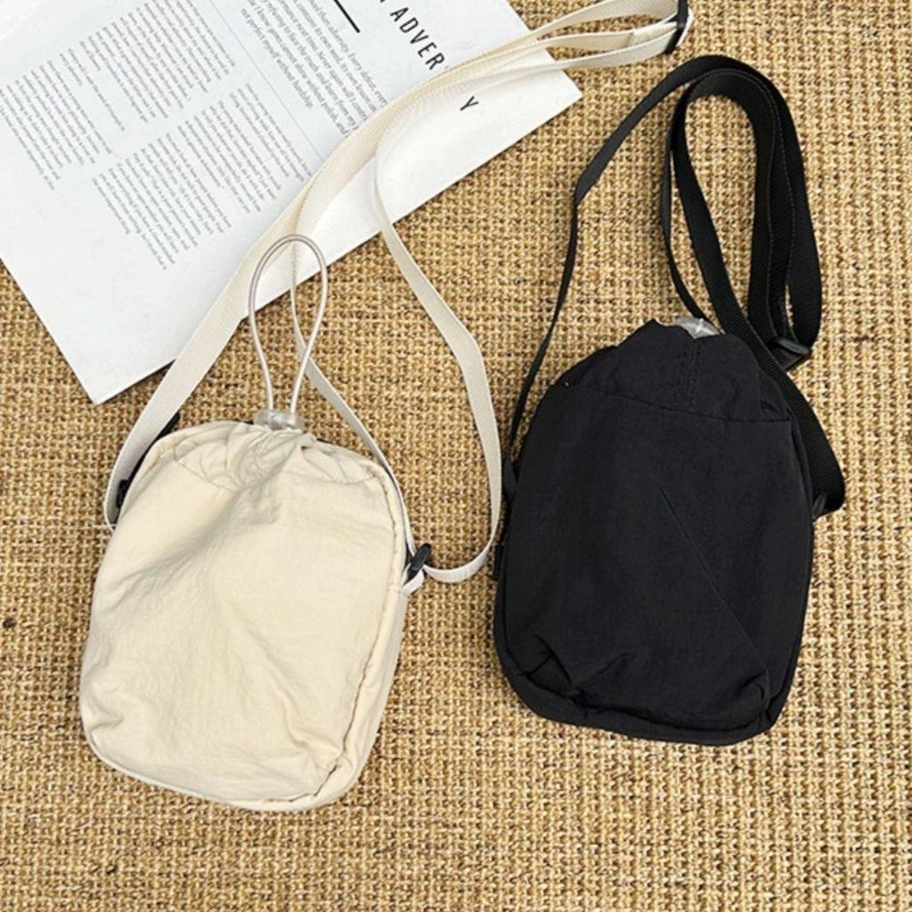 Ultra-Thin Waterproof Canvas Crossbody Phone Bag - Japanese Style Unisex, Lightweight and Versatile for Walking