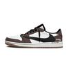 Travis Scott X Air Jordan 1 Vintage Basketballschuhe Unisex Low-Top Schwarz DZ4137-700(Team1698-)