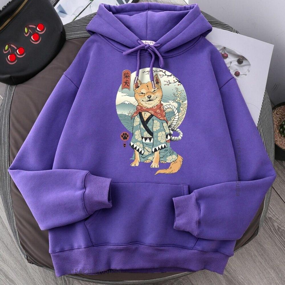 Толстовка с мультяшным принтом Шиба-ину унисекс — фото 14